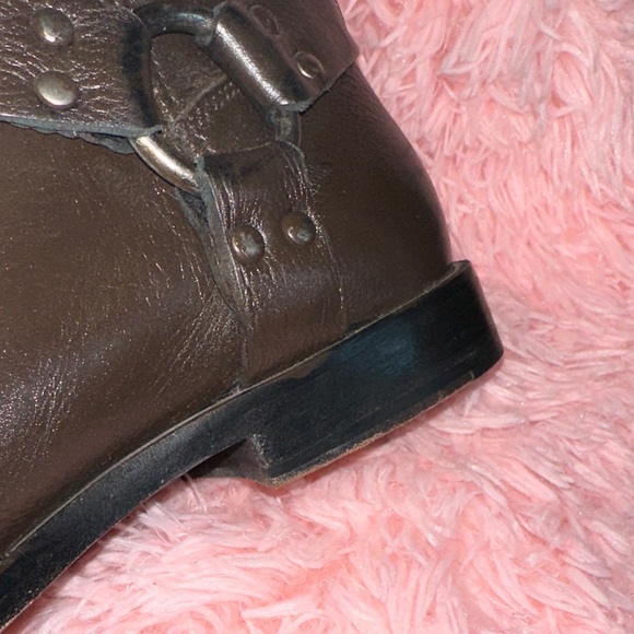 FRYE: Phillip Harness Womens Brown Leather Ankle Boots - Picture 12 of 13